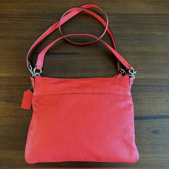 Coach Handbags - COACH | Poppy Perri Hippie | Hibiscus Red | Leather Handbag/Crossbody Bag